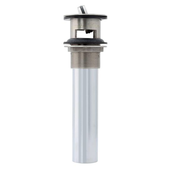 1-1/2" Drain, Flip Drain with Overflow, Straight, 1-1/4" Sweat Brushed Nickel image number 1