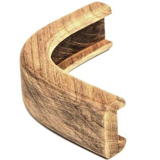 Teak Bulkhead Molding, 3/4" Track Outside Corner, 1 3/16" x 5/8"