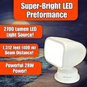 SEAFLO 360&deg; Rotating Remote Control LED Searchlight, 10-30V DC, 2700 Lumens, Wired Remote, White image number 3