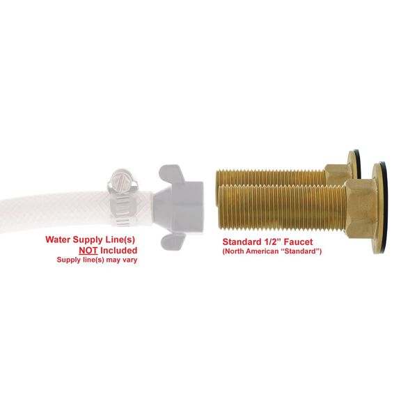 Trinidad 2H External Shower Mixer Small Arctic White Sprayer, 10' White Rubber Hose Chrome/Arctic White image number 5