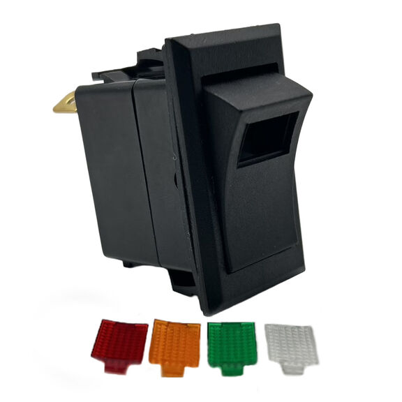 Rocker Switch, One LED and 4 LED Covers, Off/On, SPST image number 0