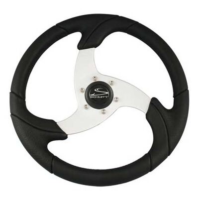 Steering Wheel, Black w/ Brushed Aluminum Spoke