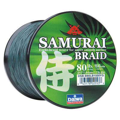 Samurai Braid Fishing Line, Green, 150 yds.