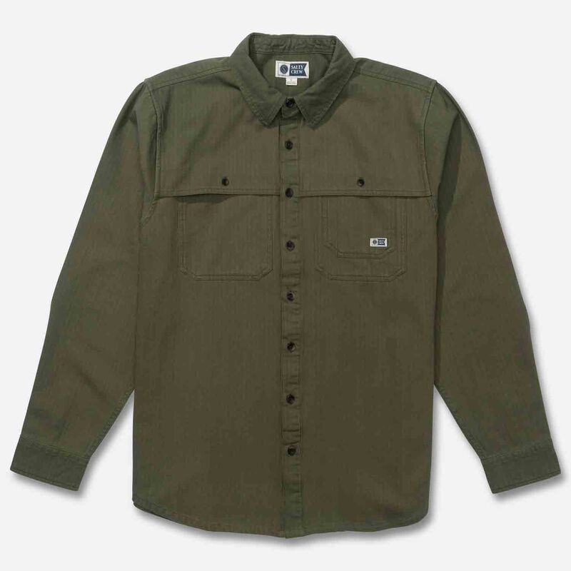 Salty Crew Men's Long Haul Shirt, in Four Leaf Clover, Size 2XL | by West Marine