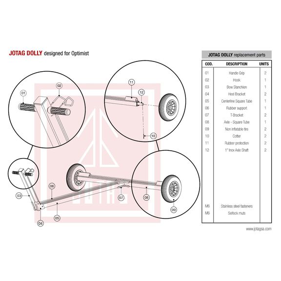 Heel Bracket, Optimist Dolly, Pair image number 1