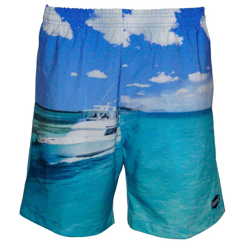 HOOK & TACKLE Men's Gulfstream Fishing Swim Trunks West Marine