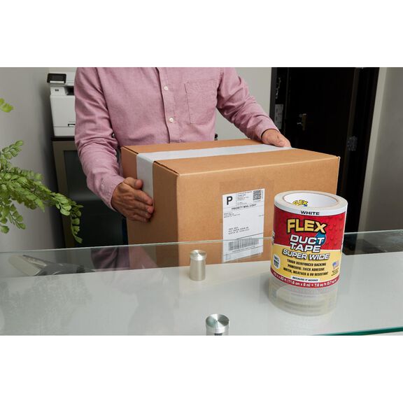 Flex Duct Tape&trade; Super Wide White, 4.6" x 20', 6-Pack image number 1