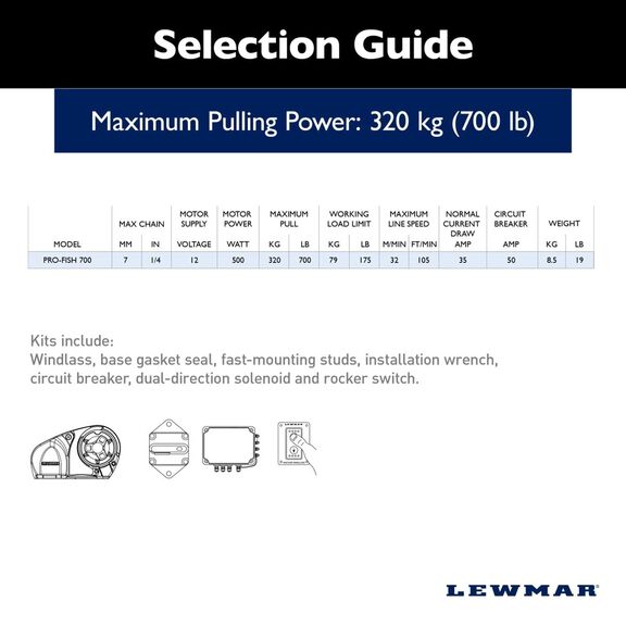 Lewmar Pro Fish 700 RC 6mm/7mm, 1/4" (G4) image number 2
