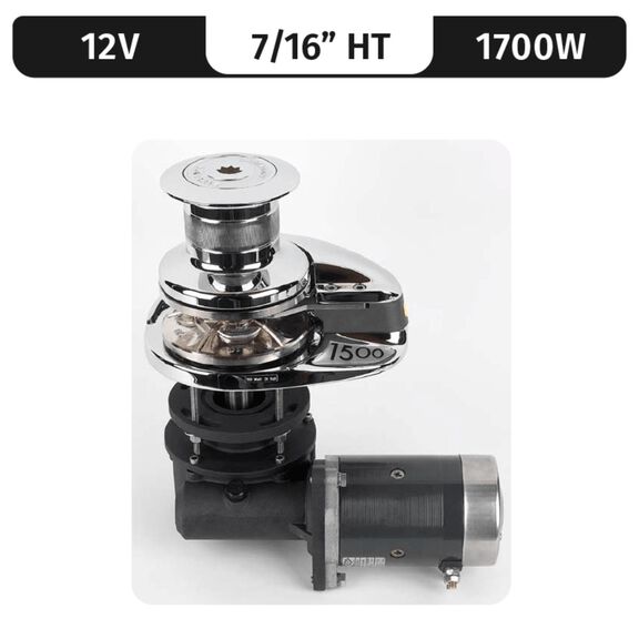Lofrans Project 2000 Capstan Vertical Electric Windlass Gypsy Only, 12mm DIN, 12V DC, 2000W image number 0