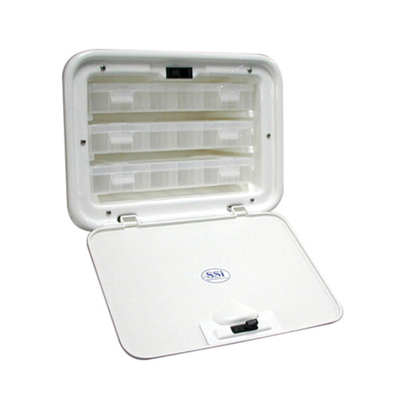 Three-Drawer Tackle Box with Deluxe Slimline Door image number 0