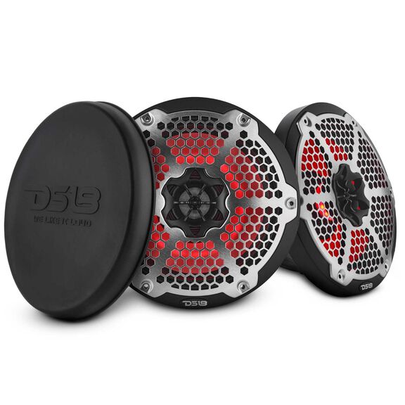 8&rdquo; Marine 2-Way Hybrid Speaker with RGB LED, Compression Driver and Neodymium Magnet, 350W RMS 4-Ohm, Matte Black image number 0