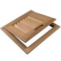 Right Hand Teak Louvered Door & Frame, 12" x 12" image number 3