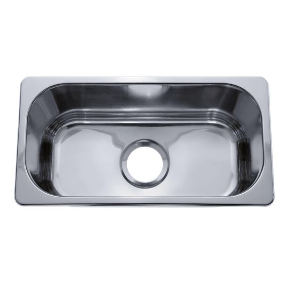 Rectangle Sink Ultra-Mirror Finish, 304 Stainless Steel, 2" Drain, SoundKOTE image number 1