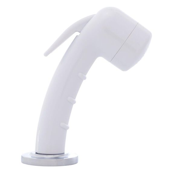 Deck-Mount Sprayer Small Arctic White Sprayer No Hook, 6' White Rubber Hose, Ultra-Low Profile Holder image number 2