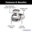 Lewmar V3 Gypsy Only with Stainless Steel FastFit 12V (002) image number 4