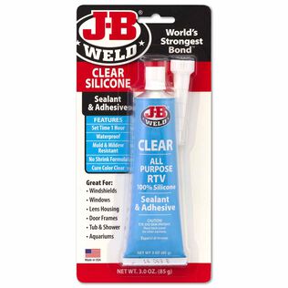100% Silicone RTV Sealant, Clear, 3 oz