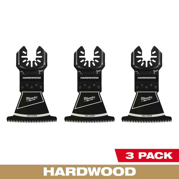 MILWAUKEE&reg; OPEN-LOK&trade; 2-1/2" HCS Japanese Tooth PRO-CURVE&trade; Hardwood Multi-Tool Blades, 3 Pack image number 0