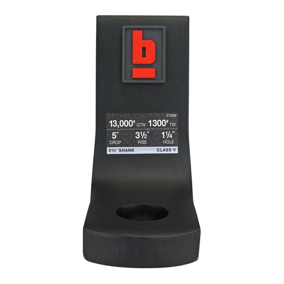 Trailer Ball Mount  2.5" Shank 5" Drop HD image number 1