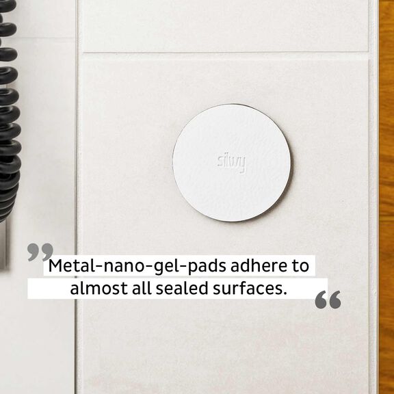 Magnetic Hook "THE ONE" includes Metal-Nano-Gel-Pad, White image number 4
