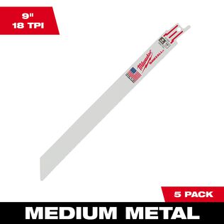 9" 18 TPI Thin Kerf SAWZALL&reg; Blades, 5 Pack