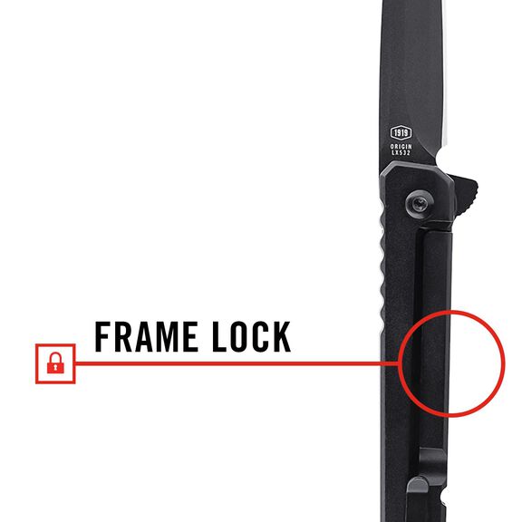 LX352 Founder's Collection Origin Knife Black, Stiletto Blade image number 4