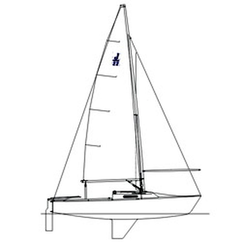 TOPPING LIFT, 44' LOA, FSE Robline's Dinghy Light, Blue (6mm), Wichard (2480) stainless snap spliced to one end, whipping other end image number 0