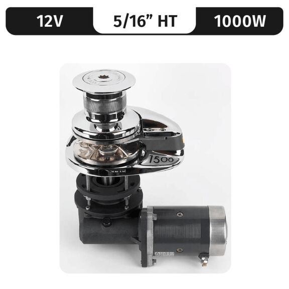 Lofrans Project X2 1000W Vertical Electric Windlass 12V with Capstan - 5/16" HT Gypsy image number 0