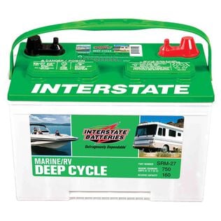 SRM-27 Group 27 Deep Cycle Marine Battery, 88 Amp Hours, 600 Cold Cranking Amps, 750 Marine Cranking Amps, 160 Reserve Minutes