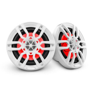 HYDRO 6.5" 2-Way Marine Speakers with Integrated RGB LED Lights, 300 Watts, White