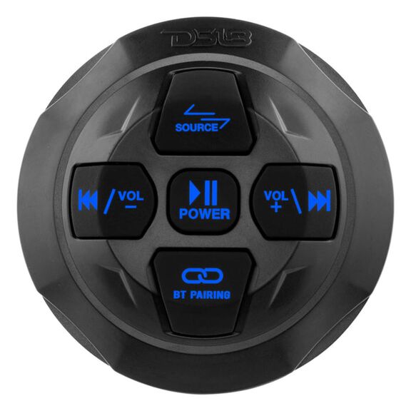 Marine Waterproof Universal Bluetooth Streaming Audio receiver With Controller (Works with android and iPhone) Round image number 1
