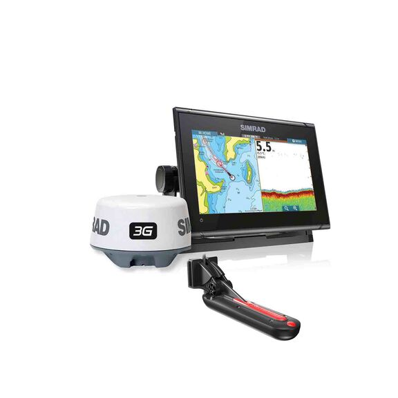 GO9 XSE Multifunction Display Bundled with TotalScan&trade; Transducer, Navionics+ Mapping & Broadband 3G&trade; Radar image number 0