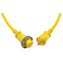 Hubbell Marine Cable, 30A 125V, 50ft, Yellow, with LEDs image number 1
