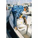 45 Quart Ultra-Tough Wheeled Hard-Sided Ice Chest Cooler, Fits 60 Cans, White image number 5