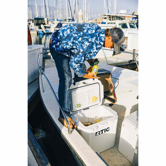 45 Quart Ultra-Tough Wheeled Hard-Sided Ice Chest Cooler, Fits 60 Cans, White image number 5