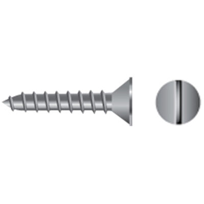 Stainless Steel Slotted Flat-Head Tapping Screws