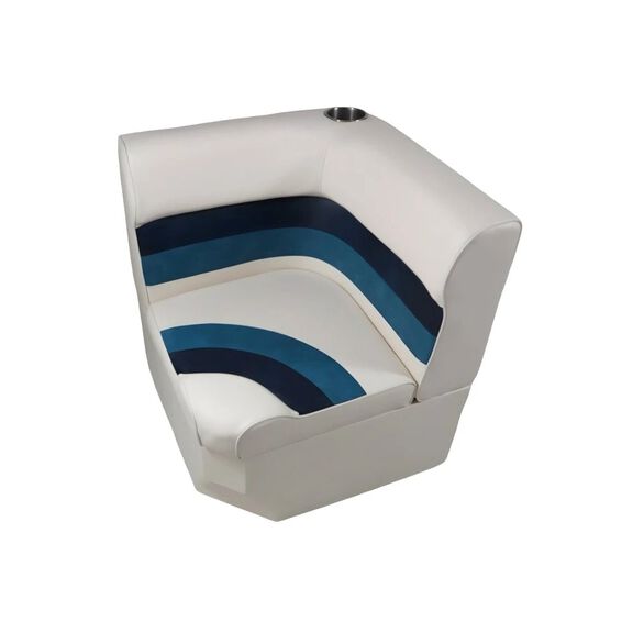 Premium Series Pontoon Radius Corner Bench Seat Cushion Set With Base image number 0