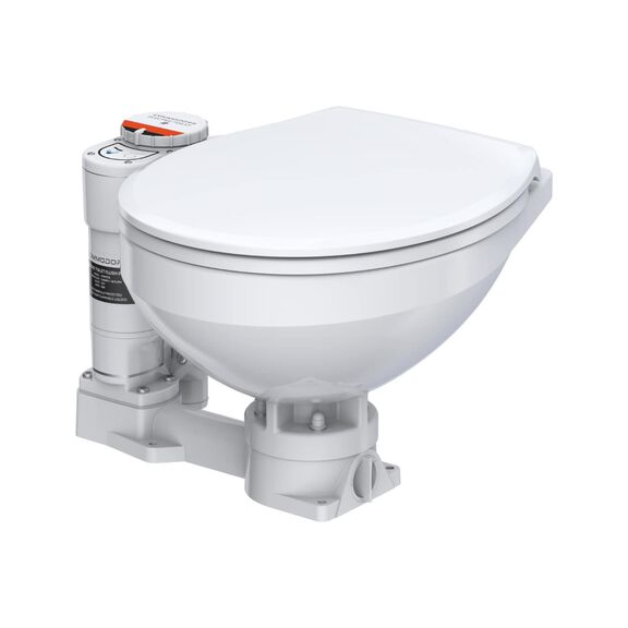COMMODORE CM2RMT Twist Flush Electric Marine Toilet Boating Head &ndash; 12V, Integrated Flush Pump image number 1