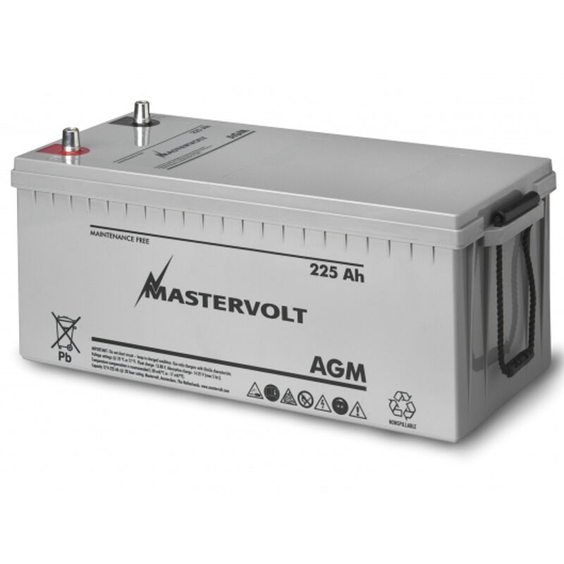 MASTERVOLT AGM 12/225 Group 8D Sealed Marine Battery West Marine