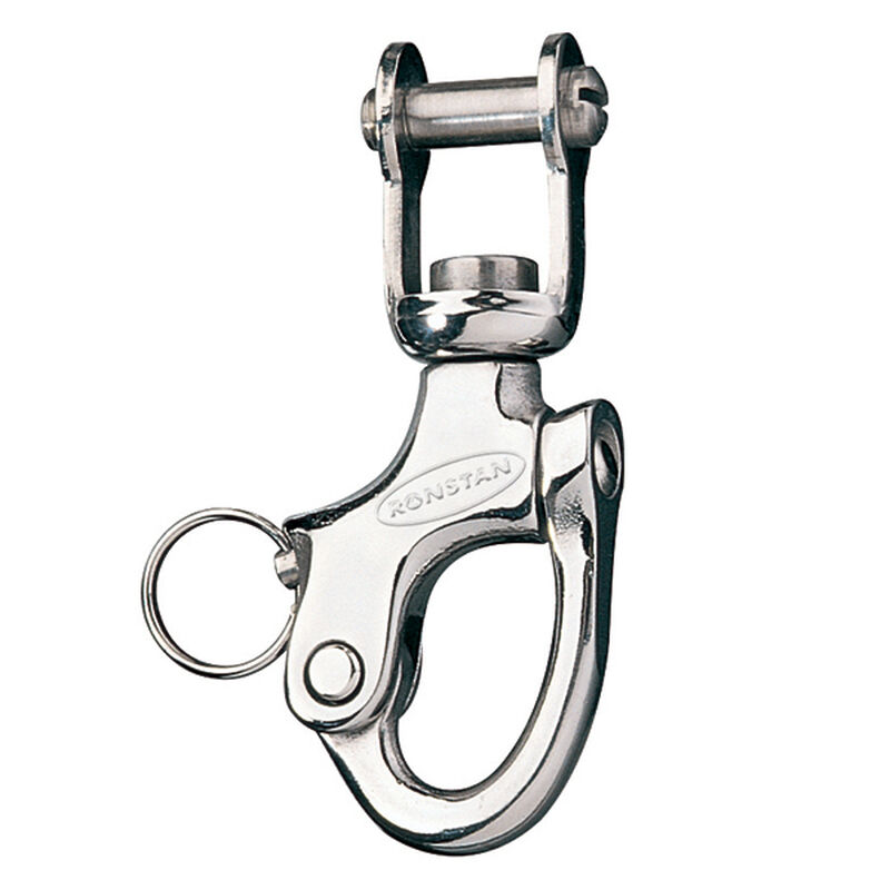 3 3/4" L Stainless Steel Track Bail Snap Shackle image number 0