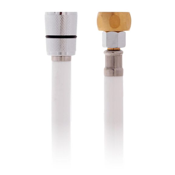Hose 6' Rubber PVC 1/2" NPS-F + 1/2" NPS-F Adapter White image number 0