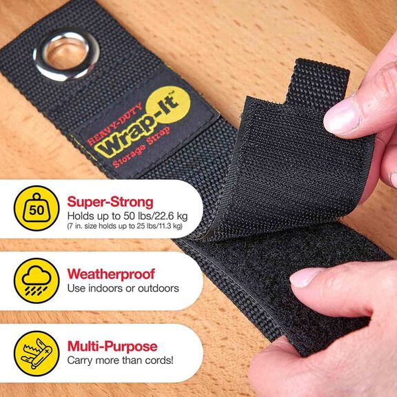 10" Heavy-Duty Storage Straps, 3-Pack image number 2