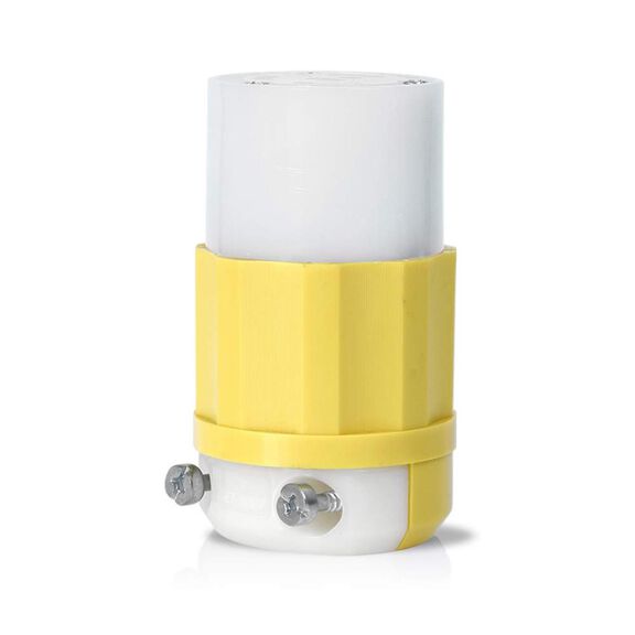 15 Amp 125 Volt Locking Connector, Industrial Grade, Grounding, Corrosion-Resistant, NEMA L5-15R, 2P, 3W image number 0
