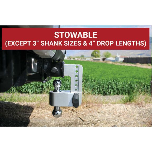180 Chrome Plated Turnover Ball 10" Drop Hitch with 2.5" Shank image number 2