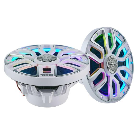 8&rdquo; Marine Coaxial Speaker With Kevlar Cone, Bullet Tweeter, Neodymium Magnet, and Digital LED Lights | 200W RMS 4-Ohm image number 1