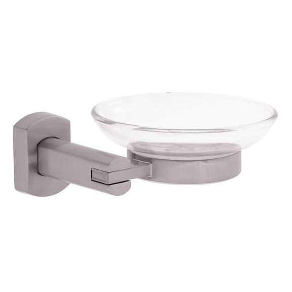 Miah Soap Dish Plastic Dish Brushed Nickel image number 0