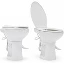 SEAFLO Porcelain RV Toilet with Sprayer Attachment 19in Gravity Flush Foot Pedal Soft Close image number 3