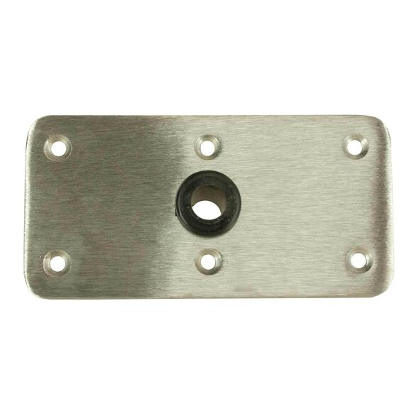 4" X 8" Standard Rectangular Base Satin Finish image number 1