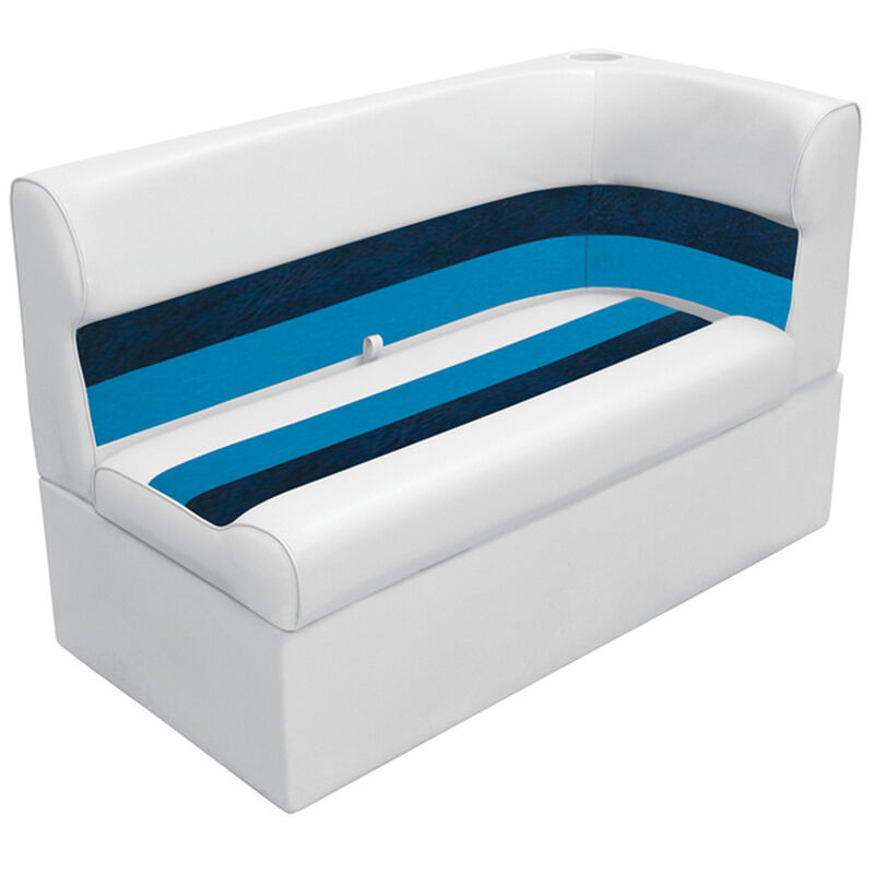 Corner Lounge Seat - White/Navy/Blue, Left image number 0