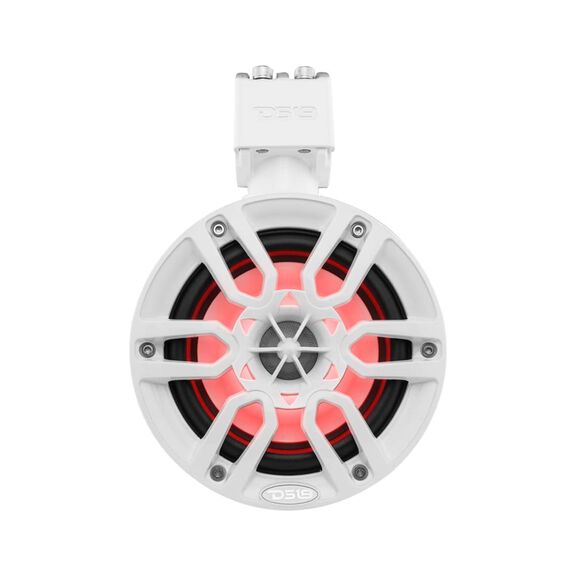 HYDRO 6.5" Marine Tower Speakers with Integrated RGB LED Lights, 300 Watts, White image number 2