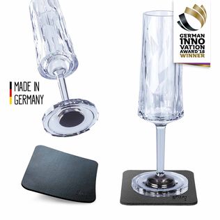 Magnetic Plastic Champagne Glasses, Set of 2